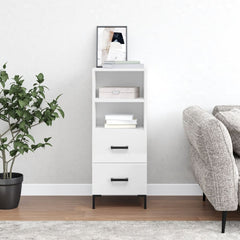 vidaXL Sideboard High Gloss White 34.5x34x90 cm Engineered Wood 1