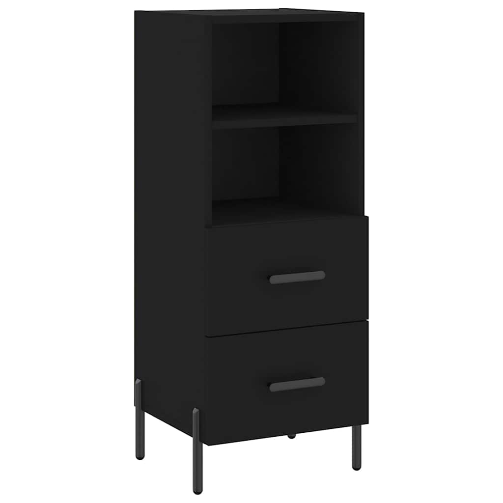 vidaXL Sideboard Black 34.5x34x90 cm Engineered Wood 2