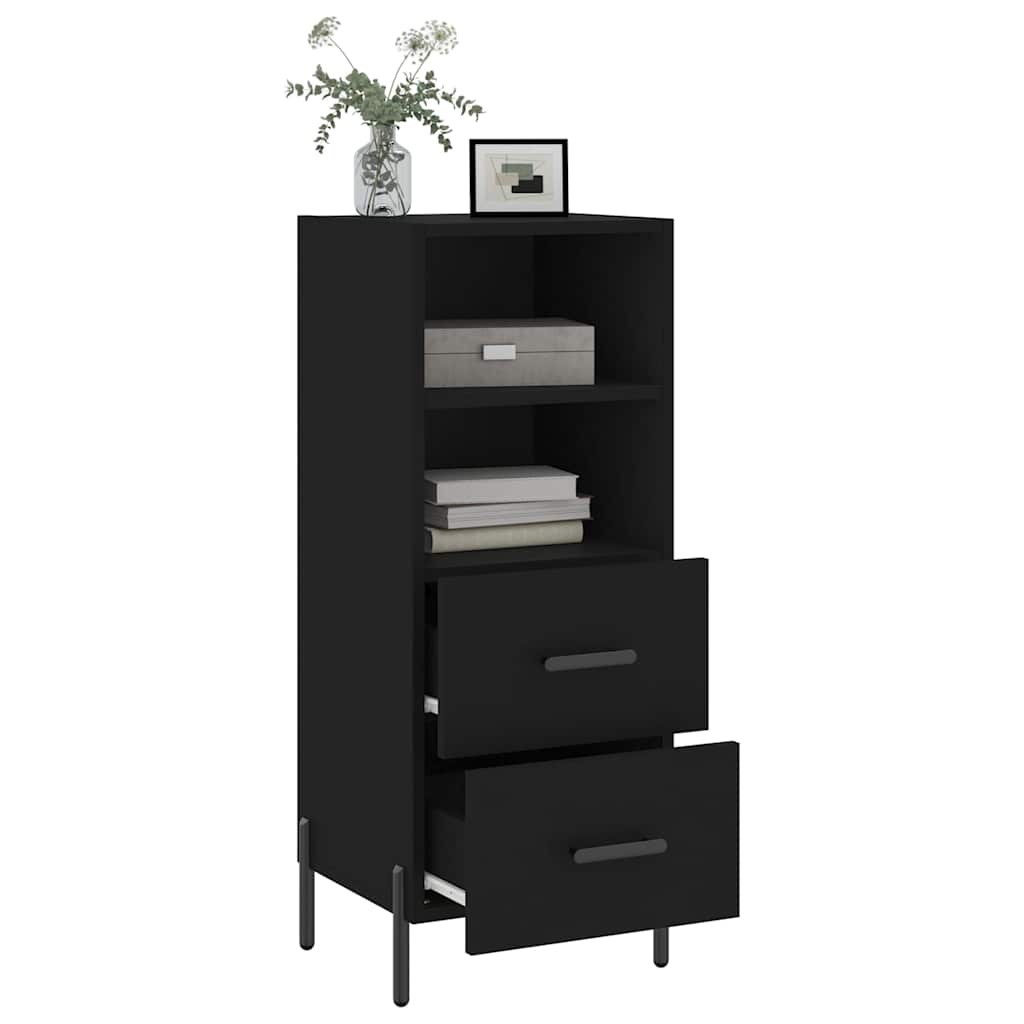 vidaXL Sideboard Black 34.5x34x90 cm Engineered Wood 4