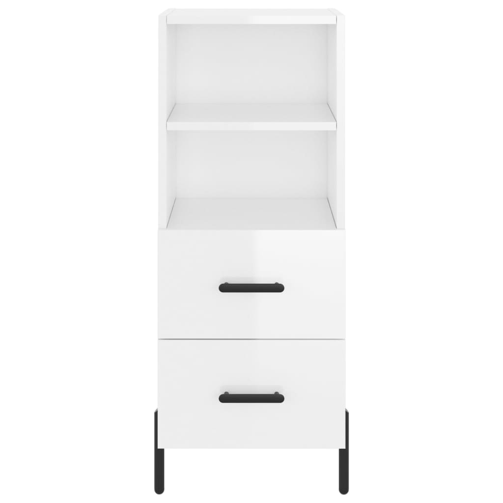 vidaXL Sideboard High Gloss White 34.5x34x90 cm Engineered Wood 6