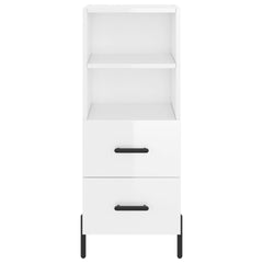 vidaXL Sideboard High Gloss White 34.5x34x90 cm Engineered Wood 6