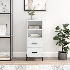 vidaXL Sideboard High Gloss White 34.5x34x90 cm Engineered Wood 1