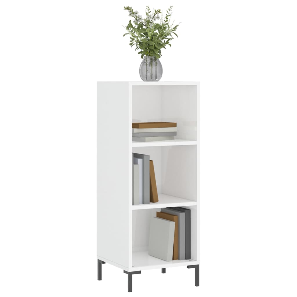 vidaXL Sideboard High Gloss White 34.5x32.5x90 cm Engineered Wood 3
