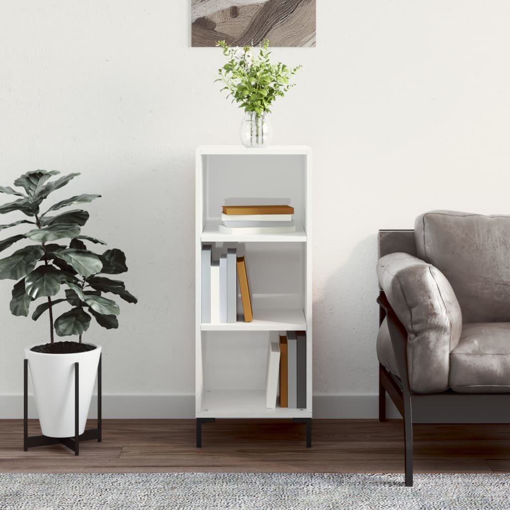 vidaXL Sideboard High Gloss White 34.5x32.5x90 cm Engineered Wood 1