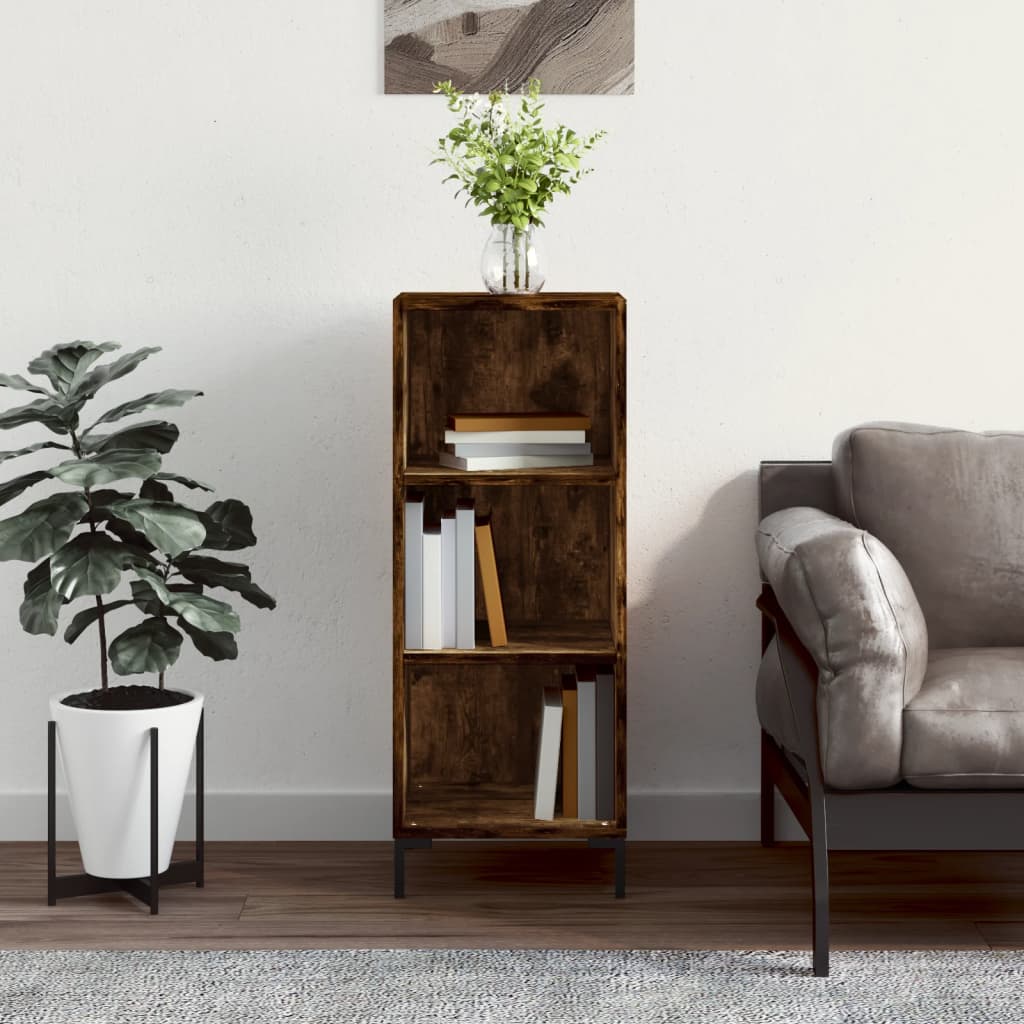 vidaXL Sideboard Smoked Oak 34.5x32.5x90 cm Engineered Wood 1
