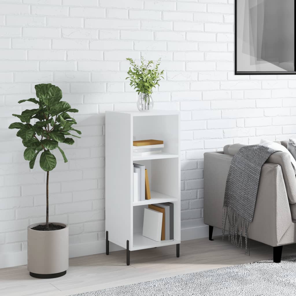 vidaXL Sideboard High Gloss White 34.5x32.5x90 cm Engineered Wood 1