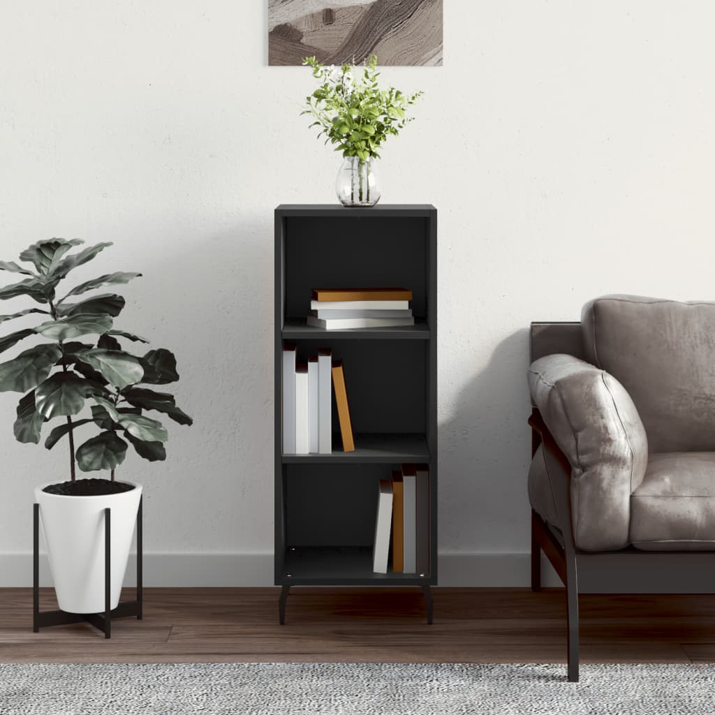 vidaXL Sideboard Black 34.5x32.5x90 cm Engineered Wood 1