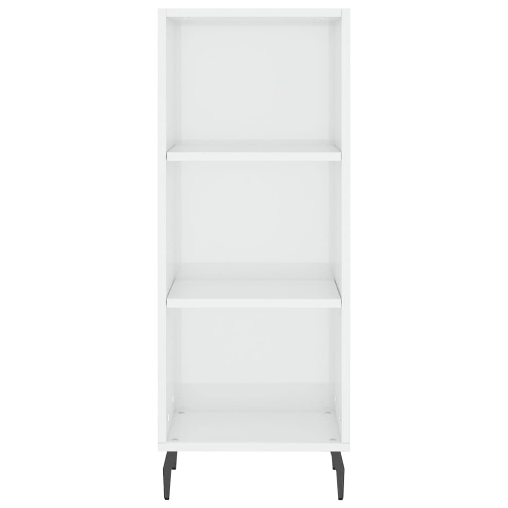 vidaXL Sideboard High Gloss White 34.5x32.5x90 cm Engineered Wood 4