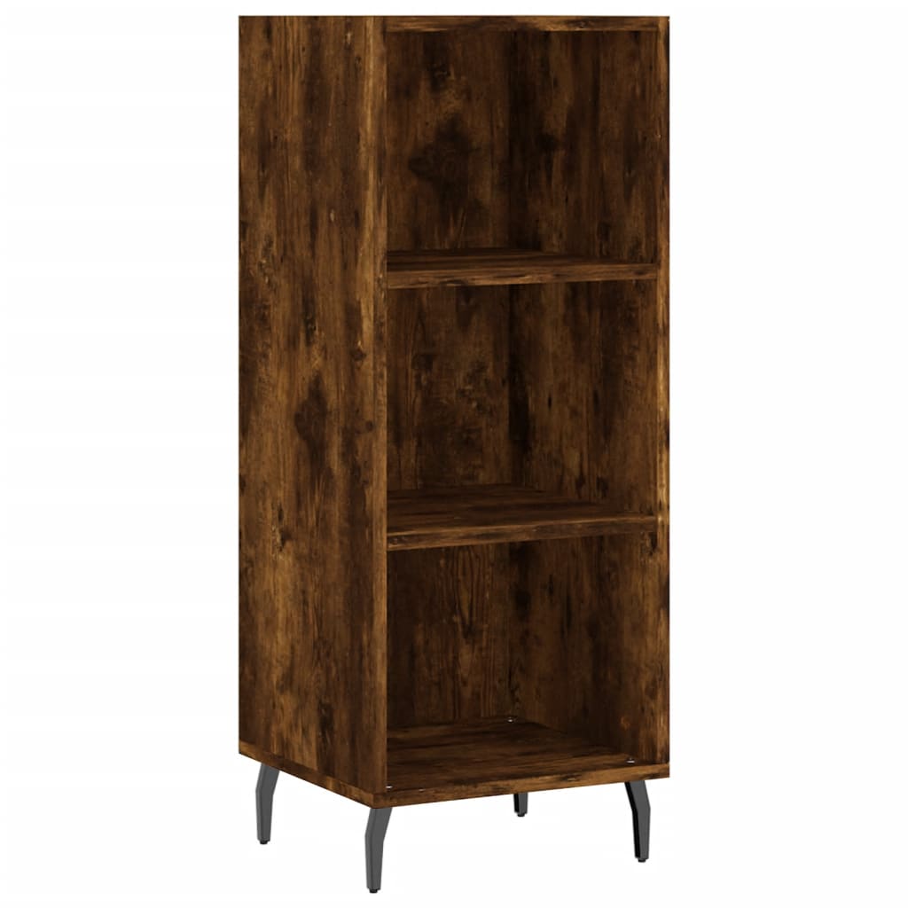 vidaXL Sideboard Smoked Oak 34.5x32.5x90 cm Engineered Wood 2