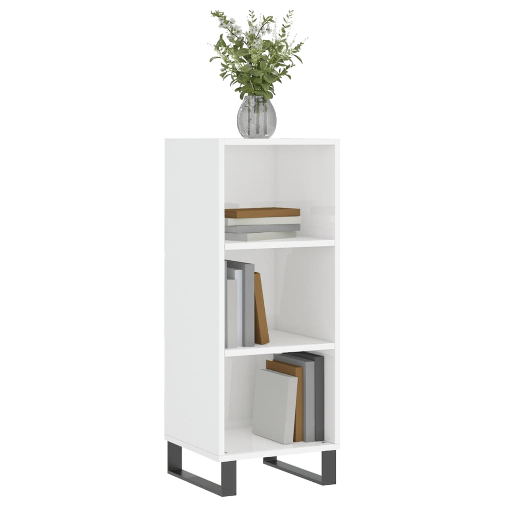 vidaXL Sideboard High Gloss White 34.5x32.5x90 cm Engineered Wood 3