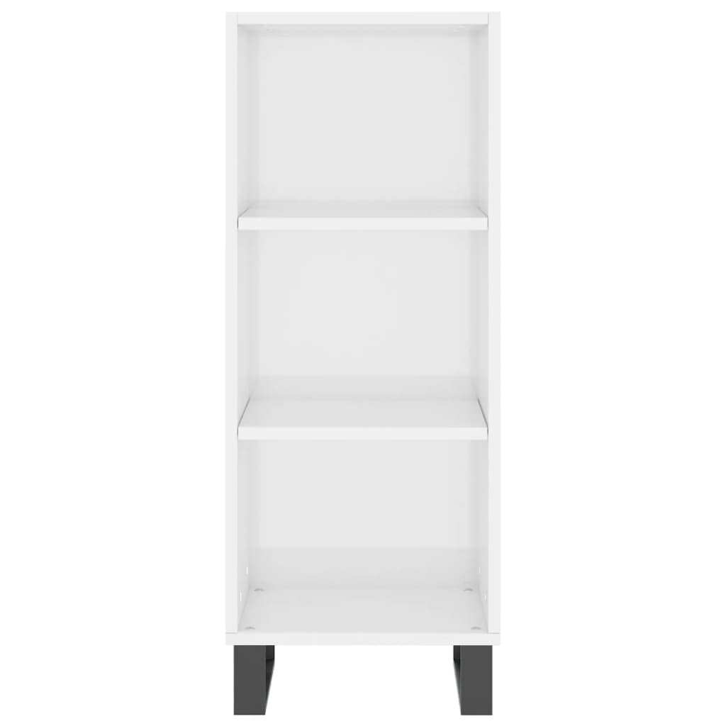 vidaXL Sideboard High Gloss White 34.5x32.5x90 cm Engineered Wood 4