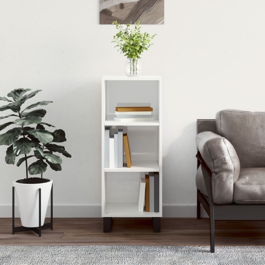 vidaXL Sideboard High Gloss White 34.5x32.5x90 cm Engineered Wood 1