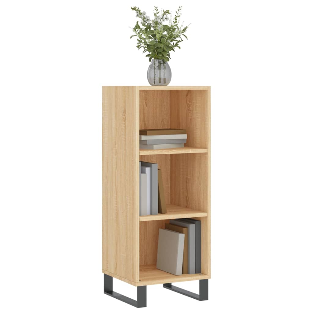 vidaXL Sideboard Sonoma Oak 34.5x32.5x90 cm Engineered Wood 3