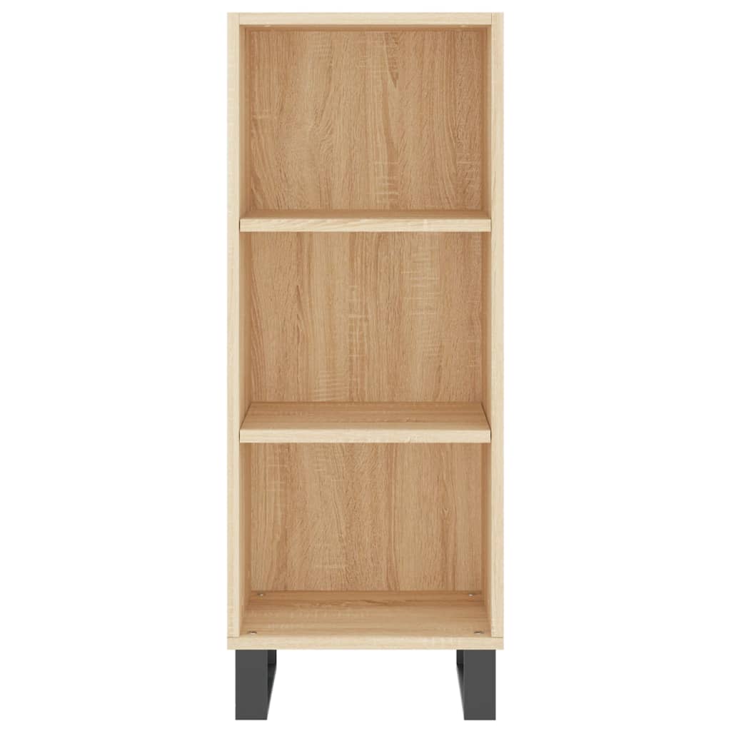 vidaXL Sideboard Sonoma Oak 34.5x32.5x90 cm Engineered Wood 4