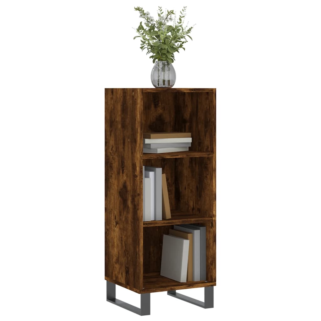 vidaXL Sideboard Smoked Oak 34.5x32.5x90 cm Engineered Wood 3