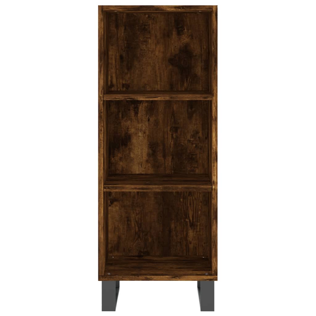 vidaXL Sideboard Smoked Oak 34.5x32.5x90 cm Engineered Wood 4