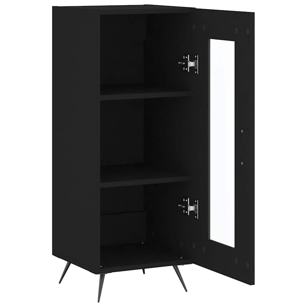 vidaXL Sideboard Black 34.5x34x90 cm Engineered Wood 6