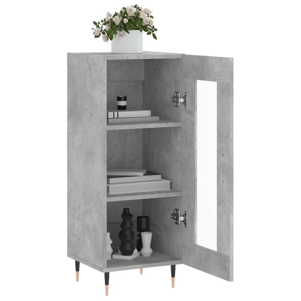 vidaXL Sideboard Concrete Grey 34.5x34x90 cm Engineered Wood 4