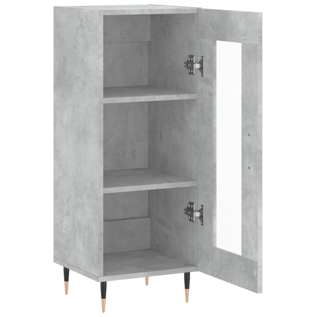vidaXL Sideboard Concrete Grey 34.5x34x90 cm Engineered Wood 6