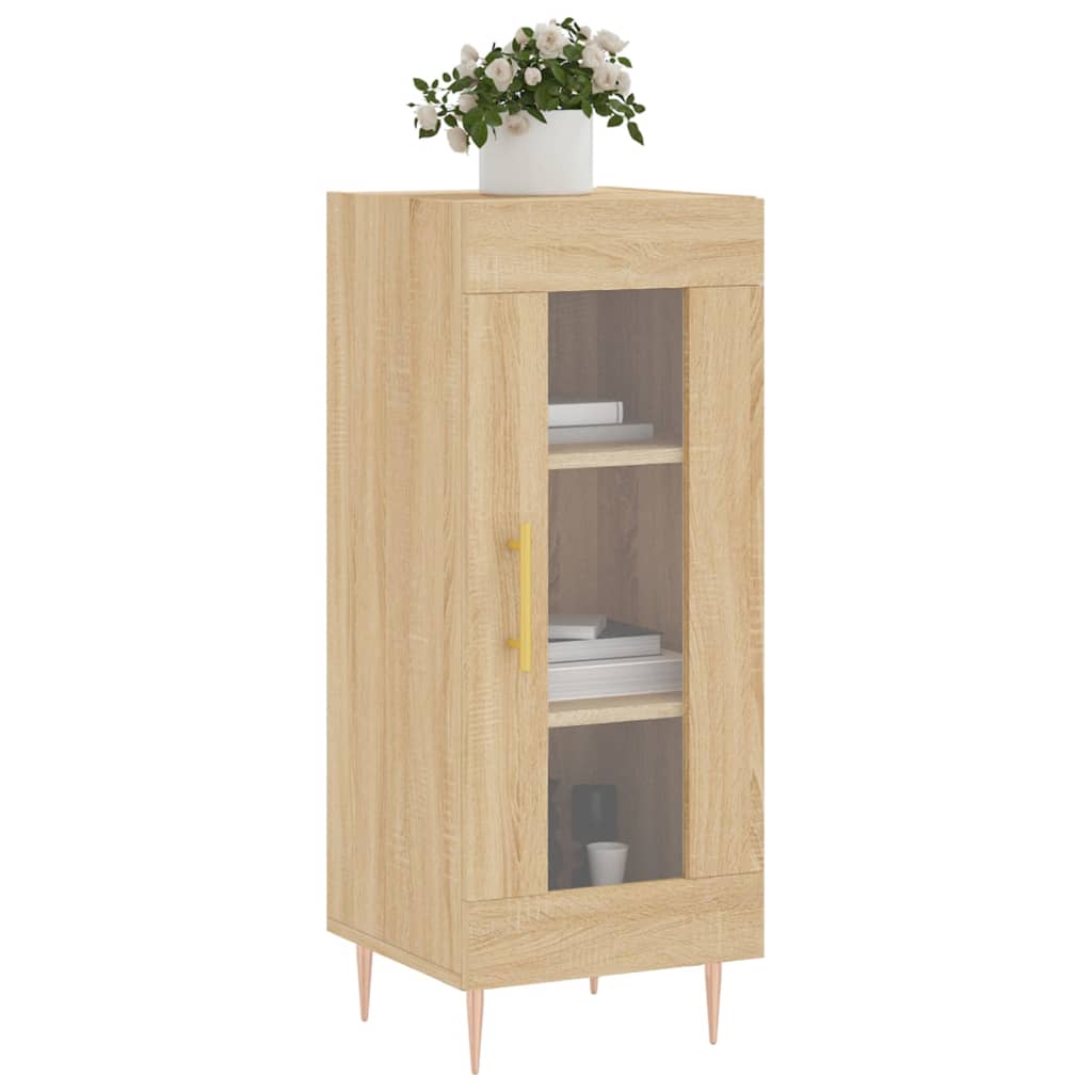 vidaXL Sideboard Sonoma Oak 34.5x34x90 cm Engineered Wood 3