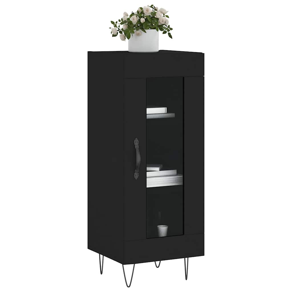 vidaXL Sideboard Black 34.5x34x90 cm Engineered Wood 3