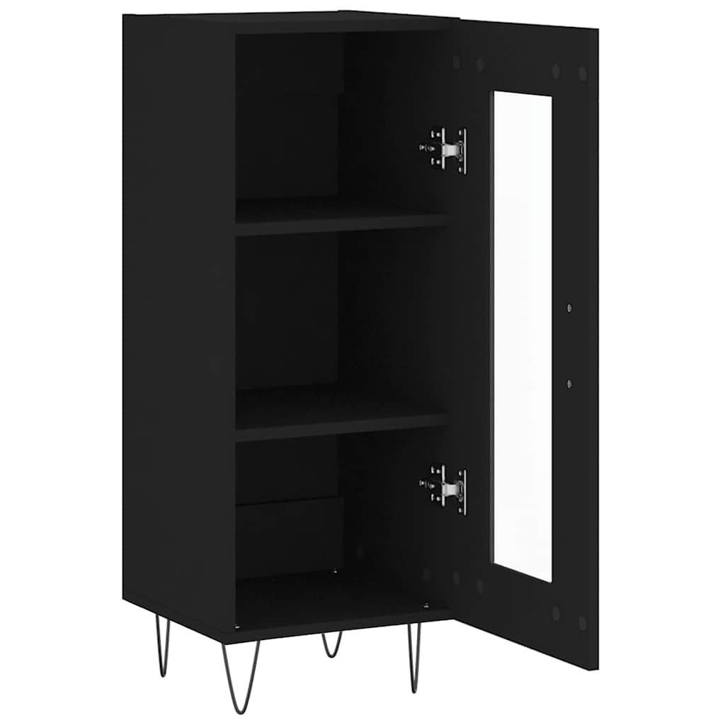 vidaXL Sideboard Black 34.5x34x90 cm Engineered Wood 6