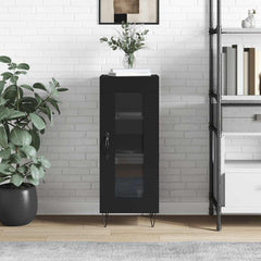 vidaXL Sideboard Black 34.5x34x90 cm Engineered Wood 1