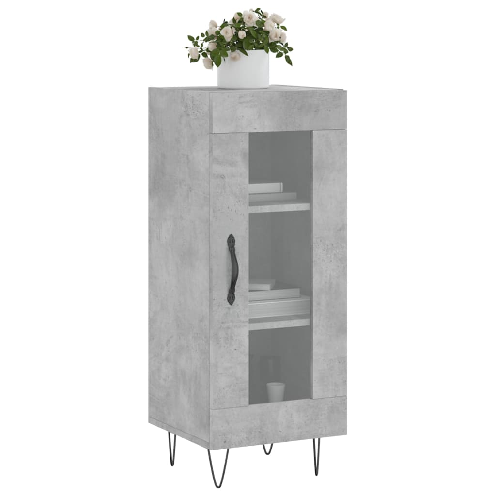 vidaXL Sideboard Concrete Grey 34.5x34x90 cm Engineered Wood 3