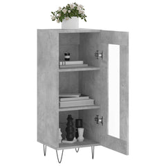 vidaXL Sideboard Concrete Grey 34.5x34x90 cm Engineered Wood 4