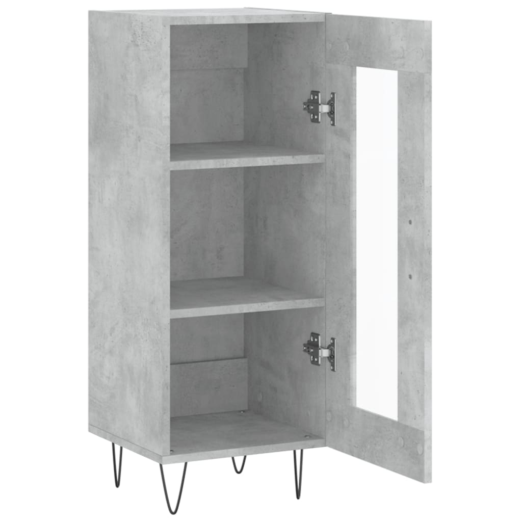 vidaXL Sideboard Concrete Grey 34.5x34x90 cm Engineered Wood 6