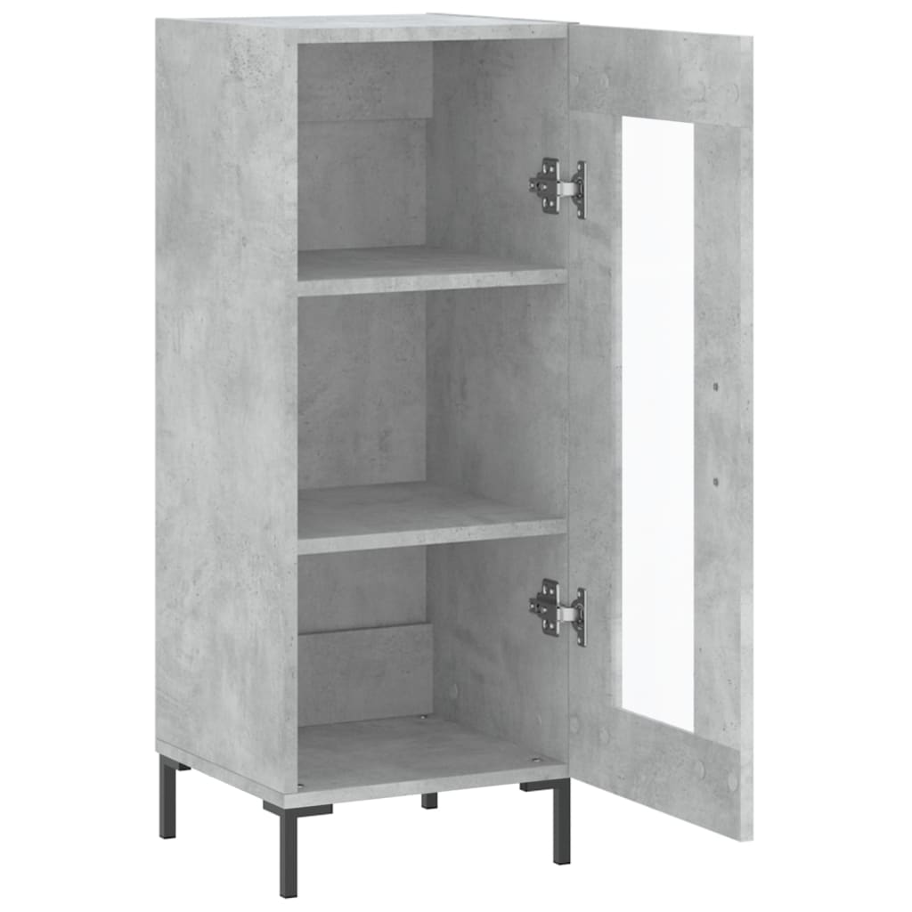 vidaXL Sideboard Concrete Grey 34.5x34x90 cm Engineered Wood 6