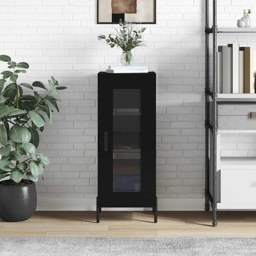 vidaXL Sideboard Black 34,5x34x90 cm Engineered Wood 1