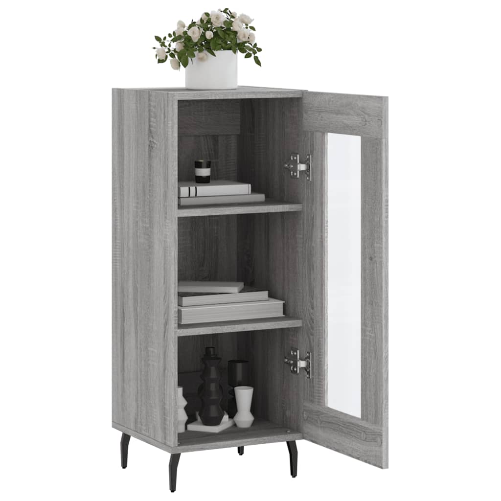vidaXL Sideboard Grey Sonoma 34.5x34x90 cm Engineered Wood 4