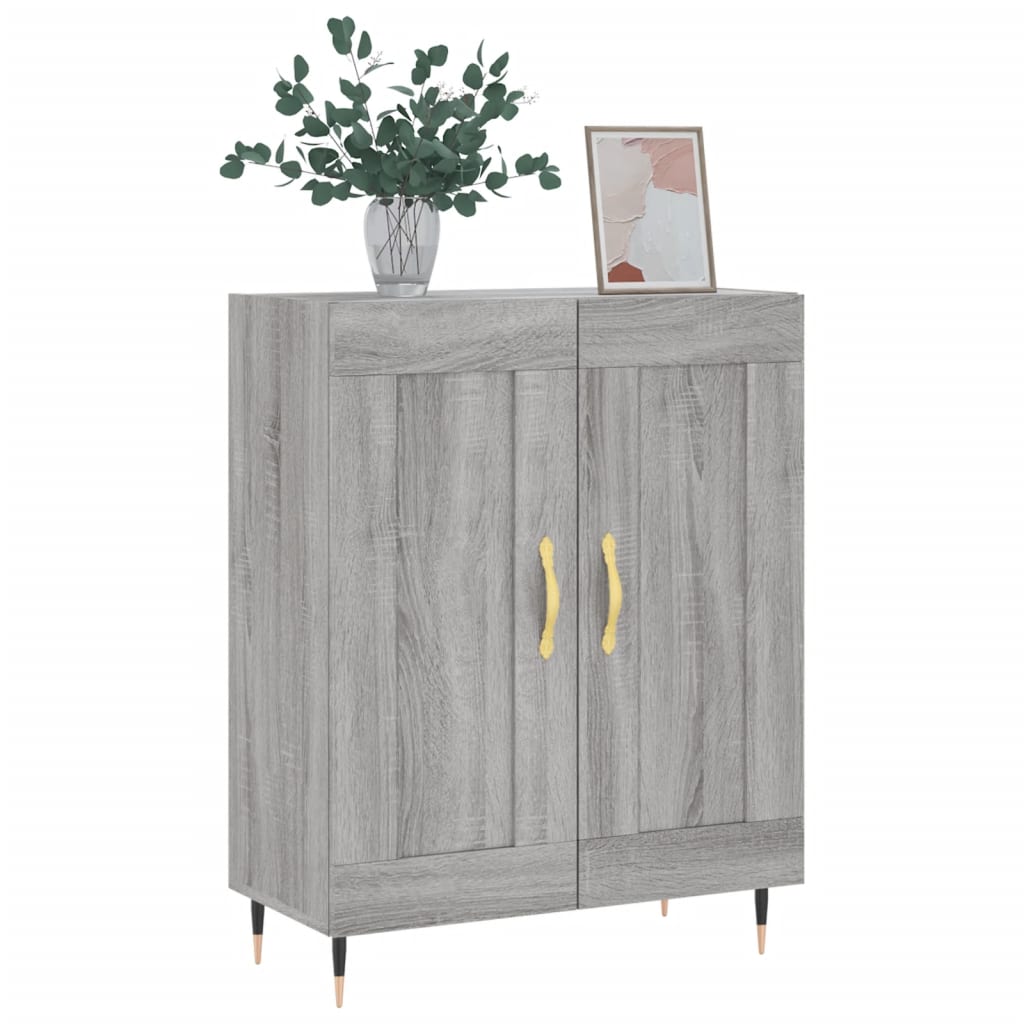 vidaXL Sideboard Grey Sonoma 69.5x34x90 cm Engineered Wood 3