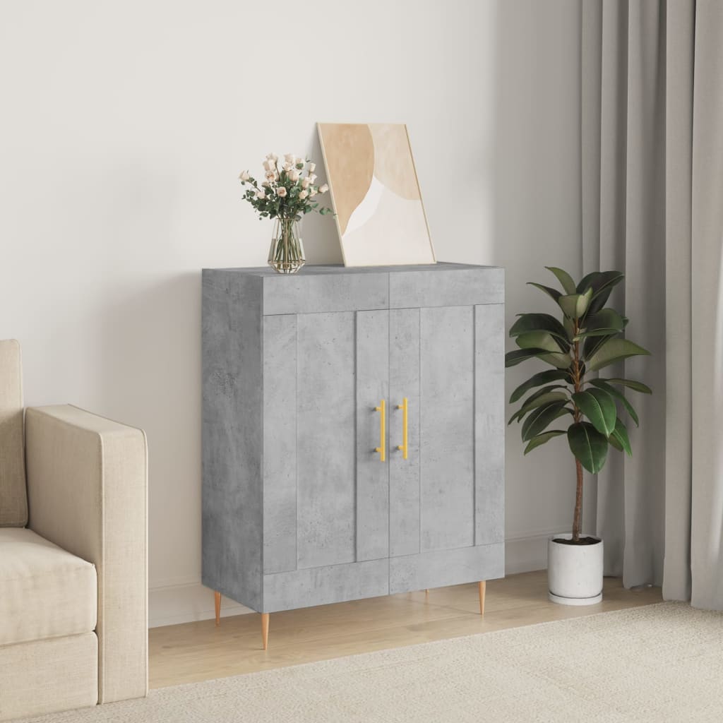 vidaXL Sideboard Concrete Grey 69.5x34x90 cm Engineered Wood 1