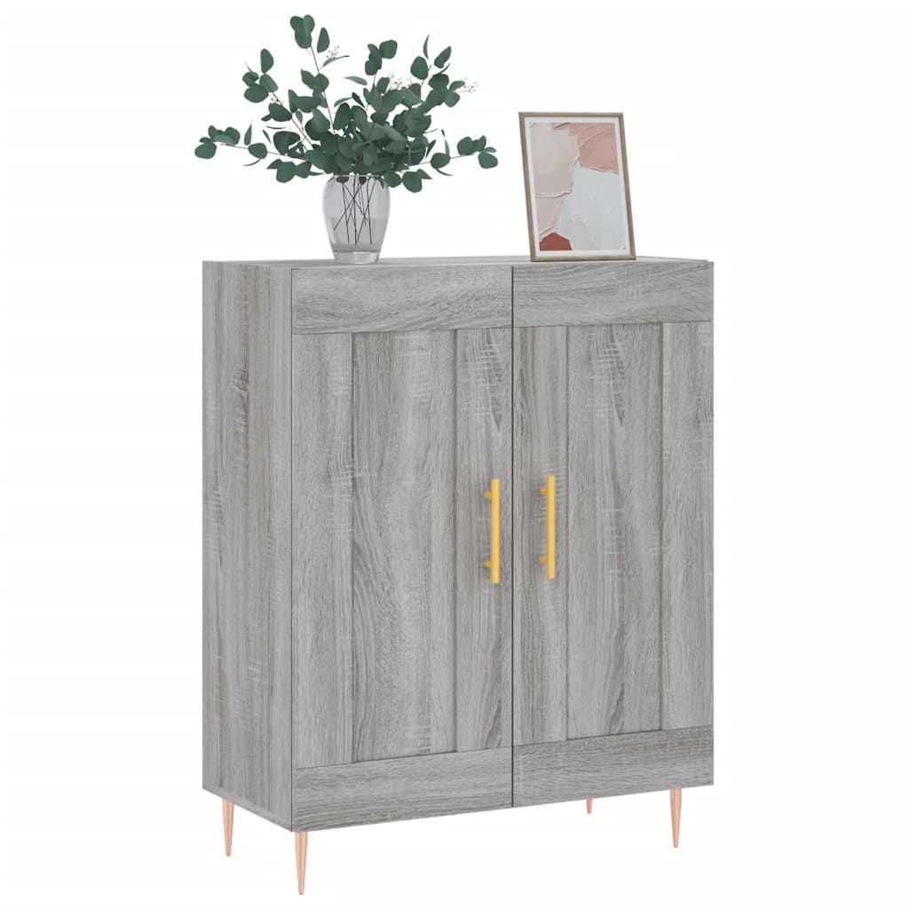 vidaXL Sideboard Grey Sonoma 69.5x34x90 cm Engineered Wood 3