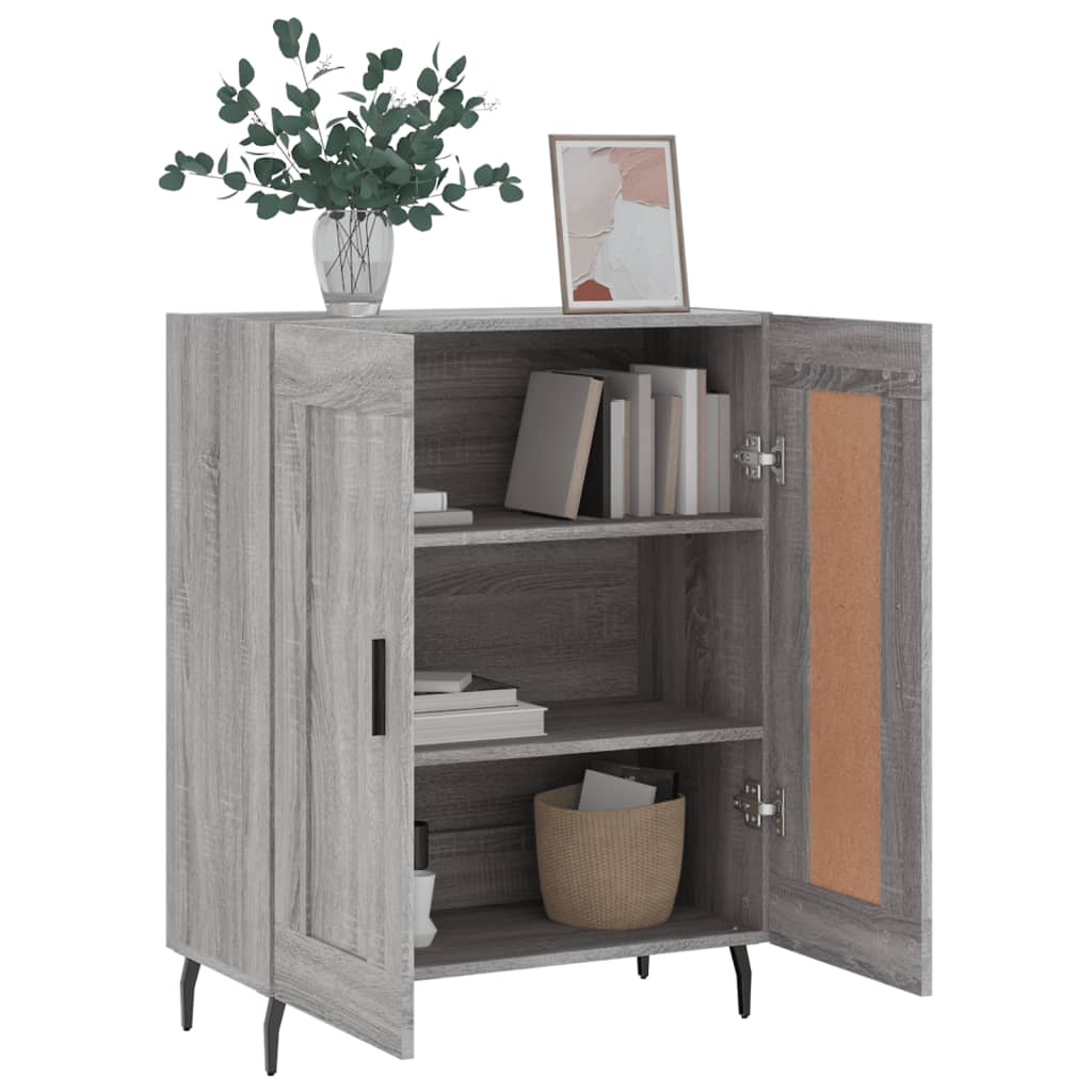 vidaXL Sideboard Grey Sonoma 69.5x34x90 cm Engineered Wood 4