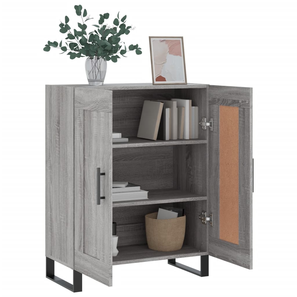 vidaXL Sideboard Grey Sonoma 69.5x34x90 cm Engineered Wood 4