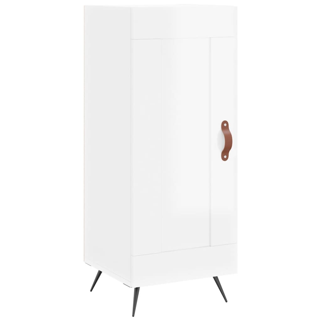 vidaXL Sideboard High Gloss White 34.5x34x90 cm Engineered Wood 2