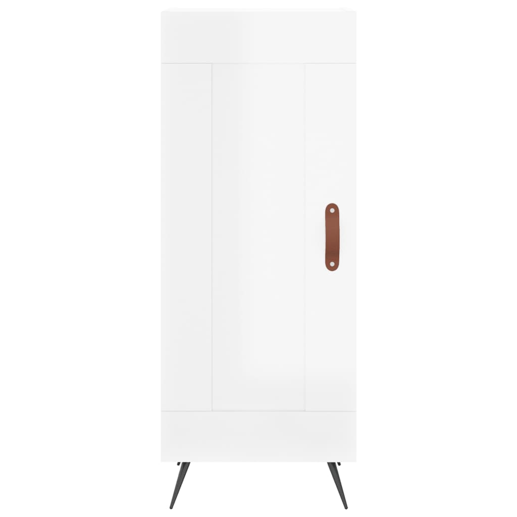 vidaXL Sideboard High Gloss White 34.5x34x90 cm Engineered Wood 5