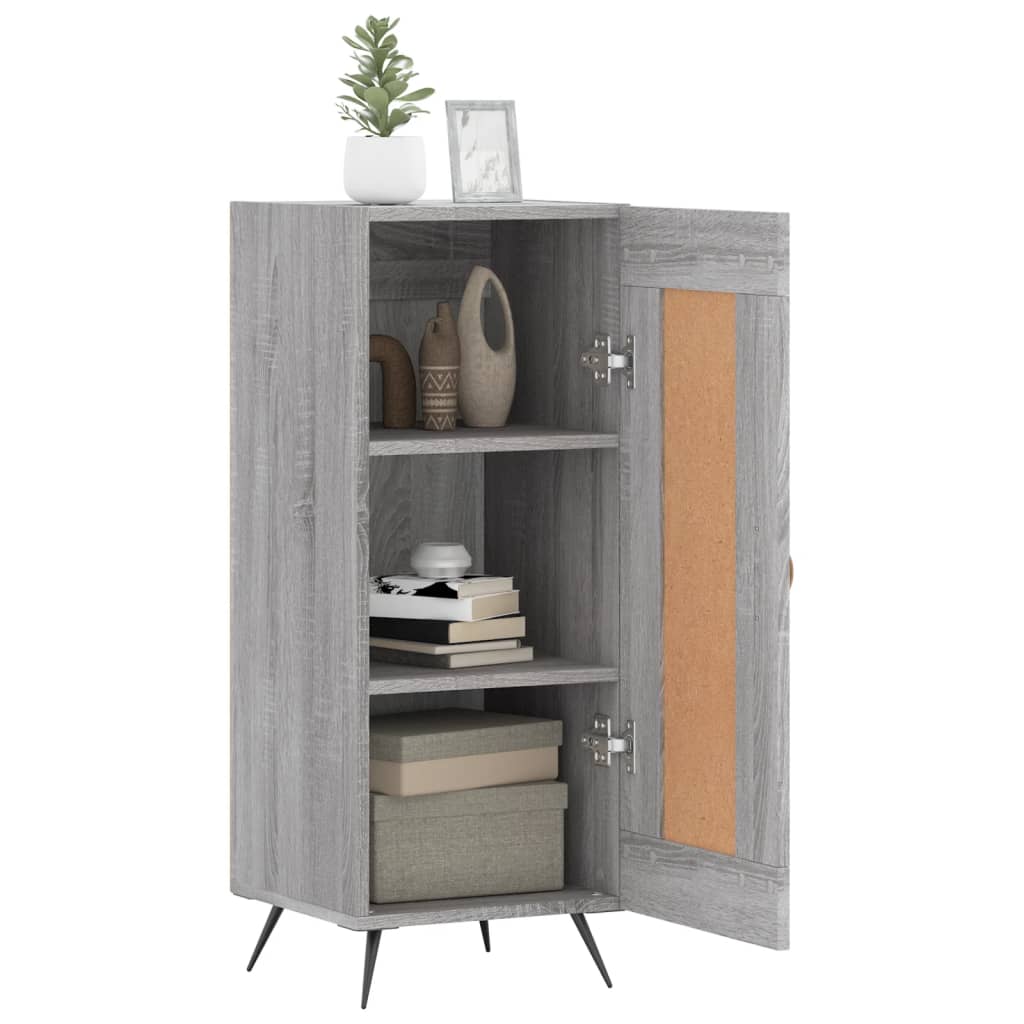vidaXL Sideboard Grey Sonoma 34.5x34x90 cm Engineered Wood 4