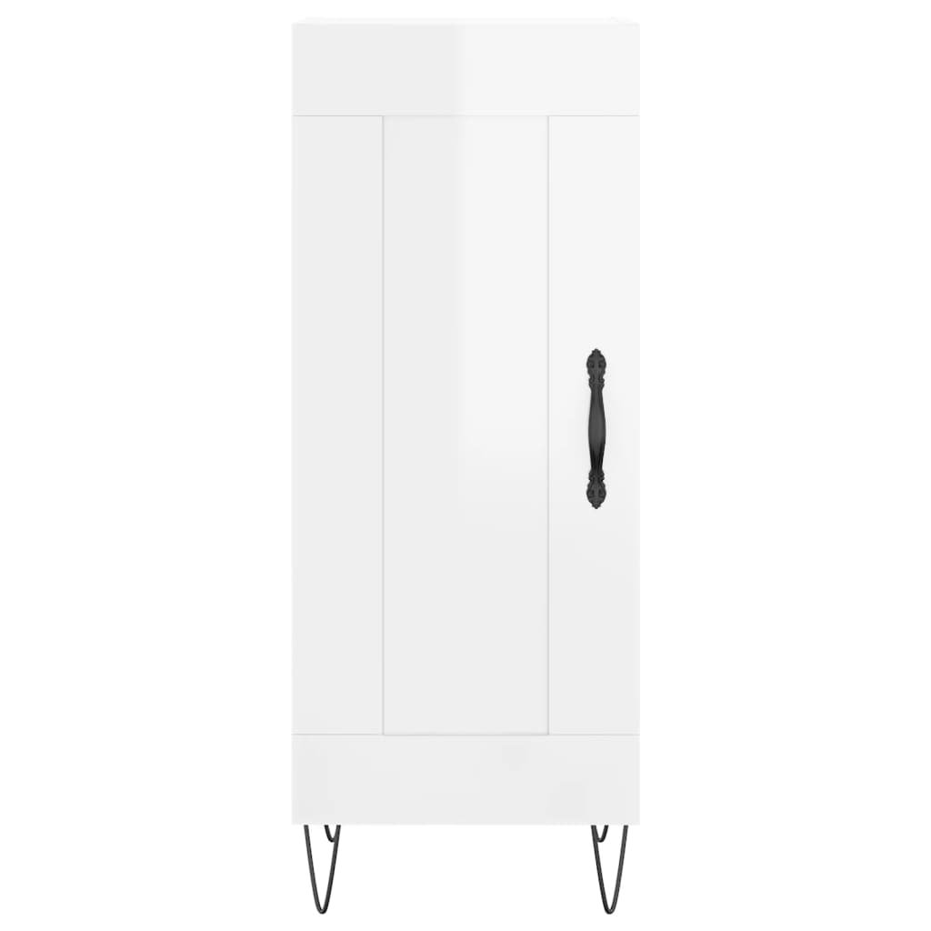 vidaXL Sideboard High Gloss White 34.5x34x90 cm Engineered Wood 5