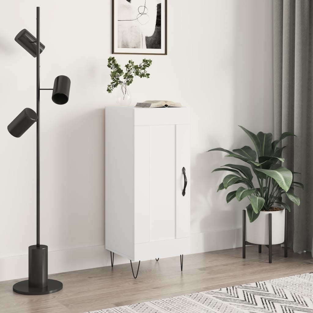 vidaXL Sideboard High Gloss White 34.5x34x90 cm Engineered Wood 1