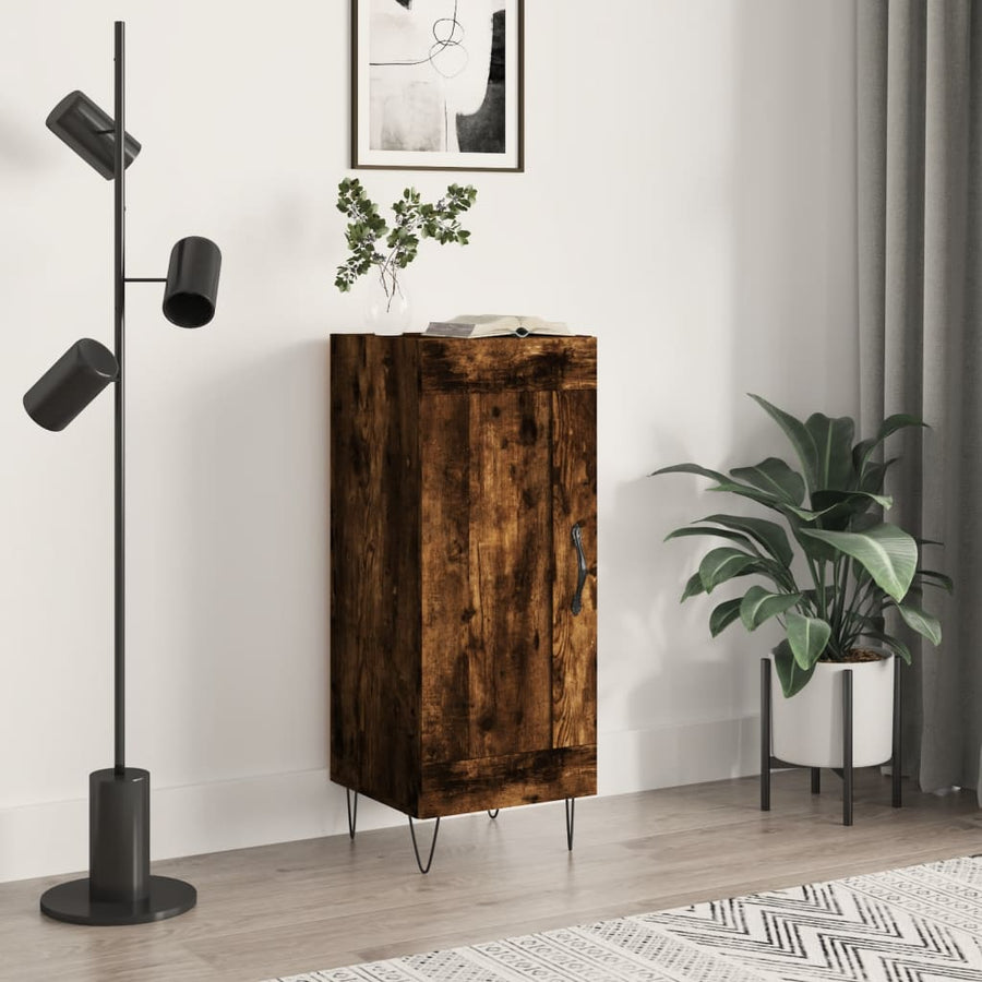 vidaXL Sideboard Smoked Oak 34,5x34x90 cm Engineered Wood 1
