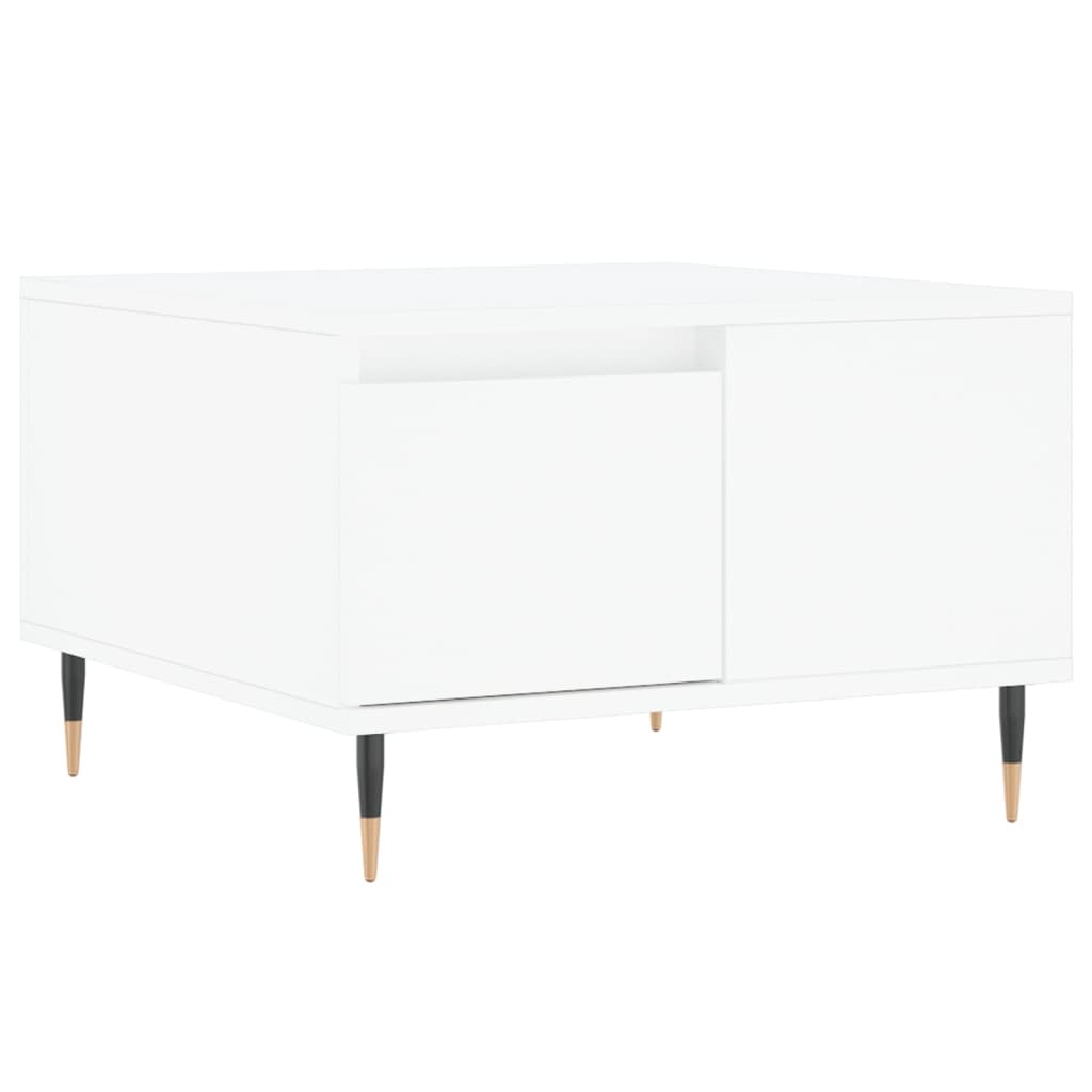 vidaXL Coffee Table White 55x55x36.5 cm Engineered Wood 2