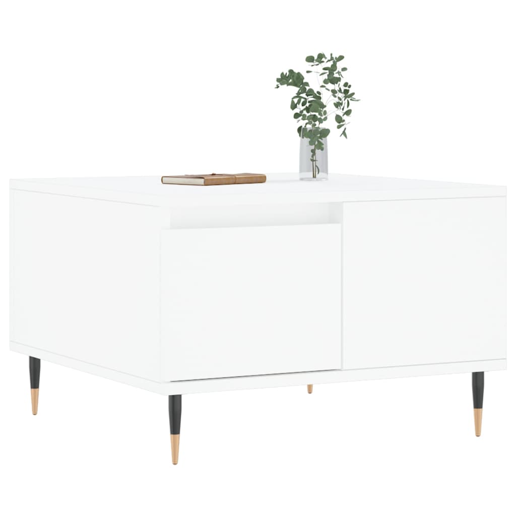 vidaXL Coffee Table White 55x55x36.5 cm Engineered Wood 3
