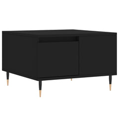 vidaXL Coffee Table Black 55x55x36.5 cm Engineered Wood 2