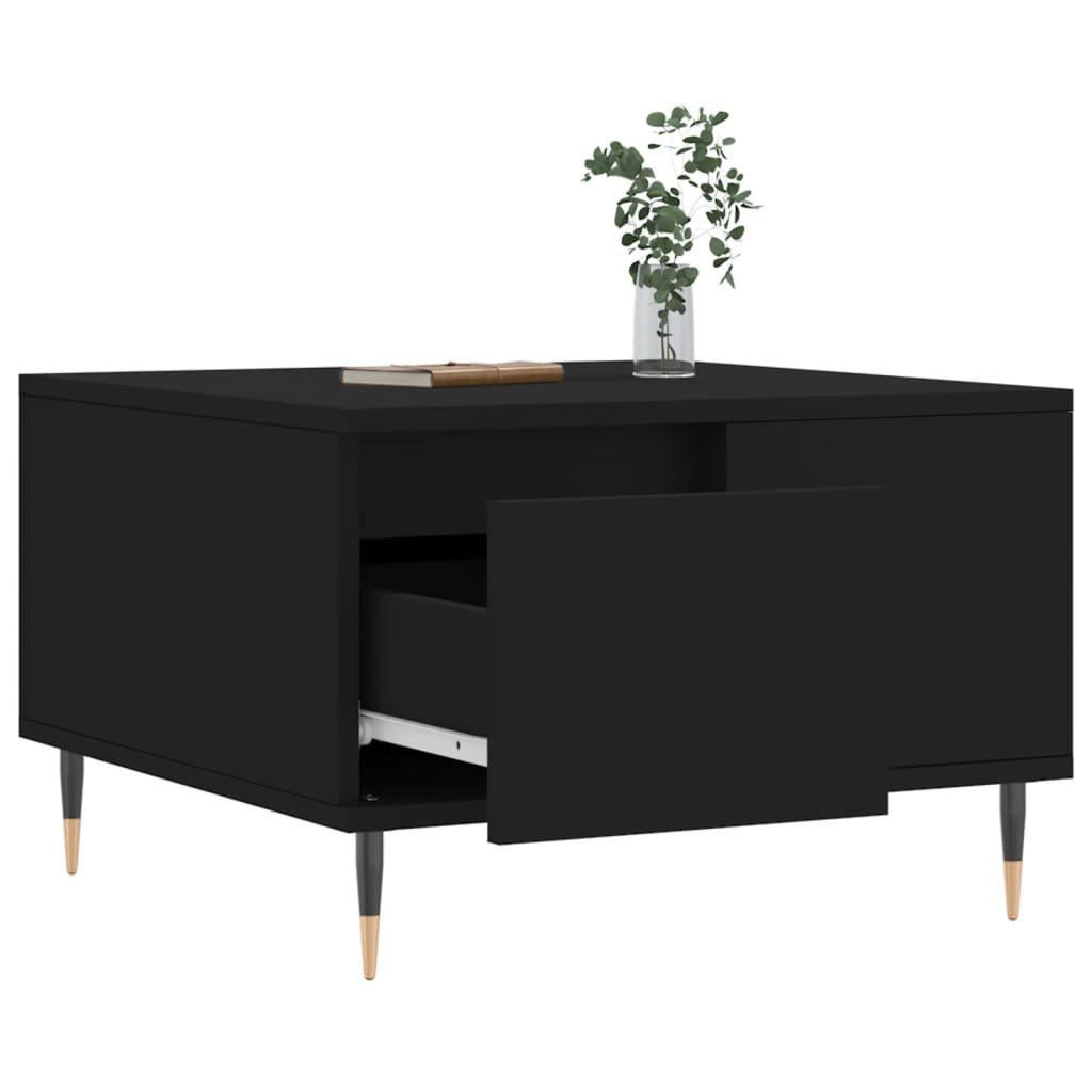 vidaXL Coffee Table Black 55x55x36.5 cm Engineered Wood 4