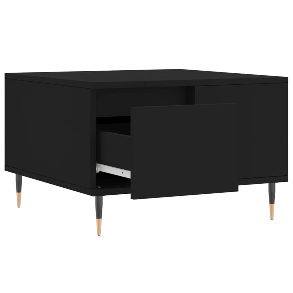 vidaXL Coffee Table Black 55x55x36.5 cm Engineered Wood 6