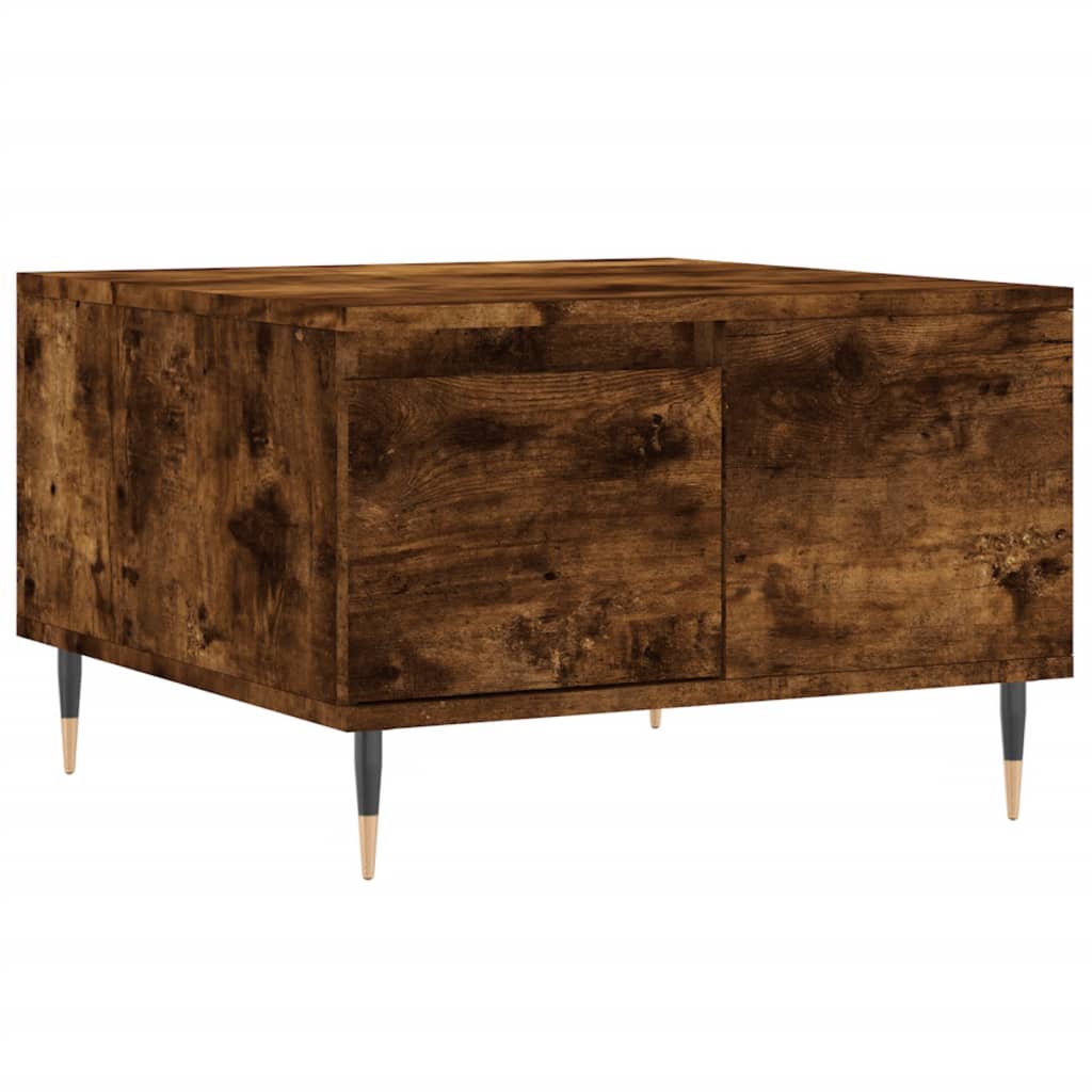 vidaXL Coffee Table Smoked Oak 55x55x36.5 cm Engineered Wood 2
